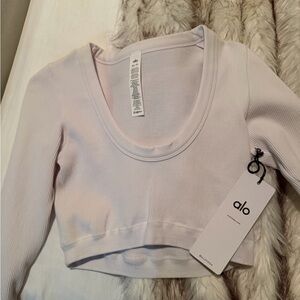Alo white Cropped Top